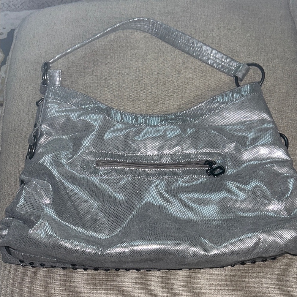 Silver Stud-Accented Shoulder Bag - Picture 2 of 3